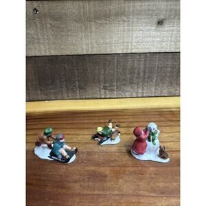 Dept 56 Snow Children Set Of 3 #5938-2 Heritage Village In Box